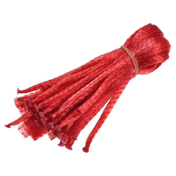 Uxcell Watermelon Nets Hanging Melon Hammocks Reusable Fruit Net Bag for Garden 50 Pack Red 13.78 Inch