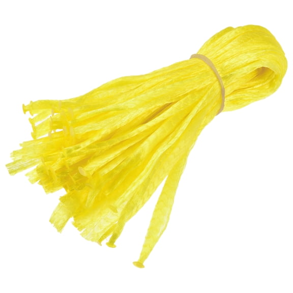 Uxcell Watermelon Nets Hanging Melon Hammocks Reusable Fruit Net Bag for Garden 50 Pack Yellow 13.78 Inch