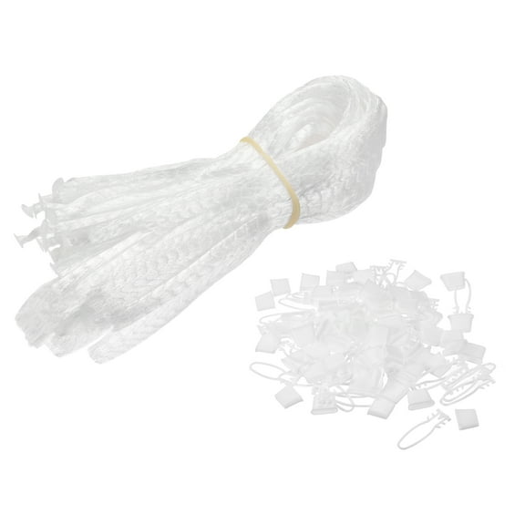 Uxcell Watermelon Nets Hanging Melon Hammocks with Loop-Style Closures Reusable Fruit Net Bag for Garden White 13.78Inch