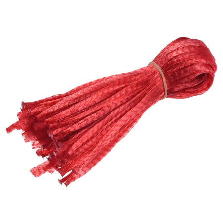 Uxcell Watermelon Nets 15.75 Inch Hanging Melon Hammocks Reusable Fruit Net Bag for Garden Red 200 Pack