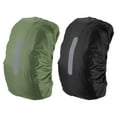thumbnail image 1 of Uxcell Waterproof Backpack Rain Cover, Non-Slip Backpack Cover with Vertical Reflective Strap Stay Dry Black/Army Green M(40-50L), 1 of 5