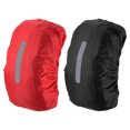 thumbnail image 1 of Uxcell Waterproof Backpack Rain Cover, Non-Slip Backpack Cover with Vertical Reflective Strap Stay Dry Black/Red M(40-50L), 1 of 5