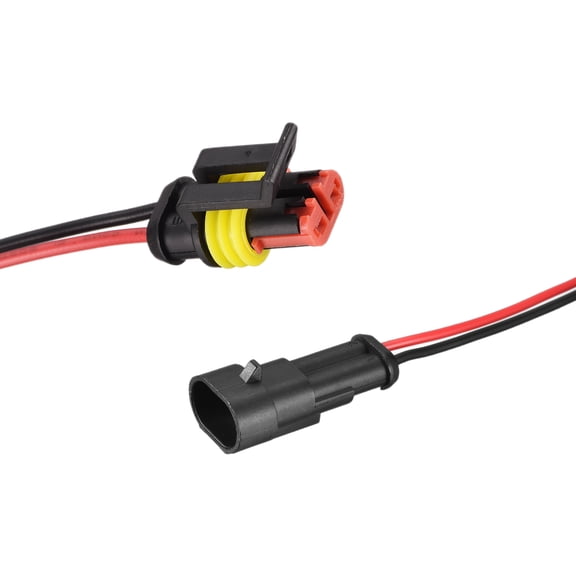 Uxcell Waterproof Connector Electrical Quick Connect 2 Pin Male Female 0.75mm2 with 100mm Long Wire 5 Sets