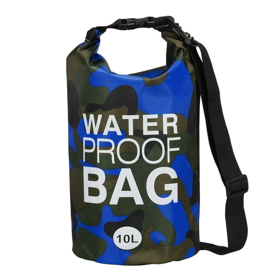 Waterproof Dry Bag, Water Proof Bags with Whistle Dark Blue Camouflage 10L