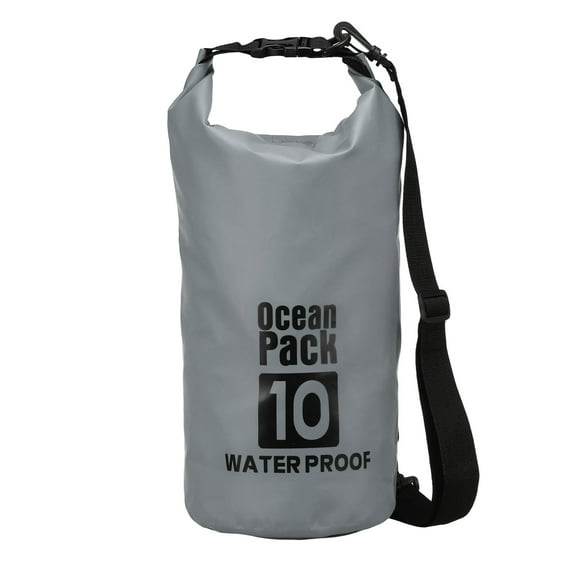 Uxcell Waterproof Dry Bag, Water Proof Bags with Whistle Gray 10L
