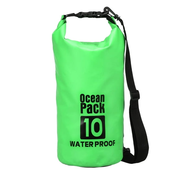 Uxcell Waterproof Dry Bag, Water Proof Bags with Whistle Green 10L