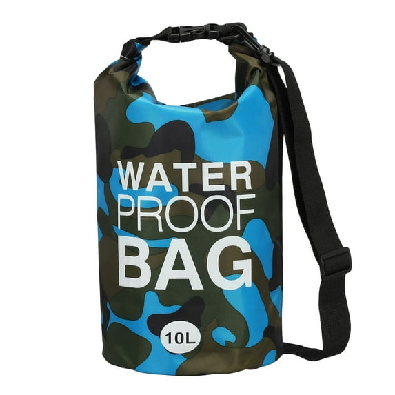 Waterproof Dry Bag, Water Proof Bags with Whistle Sky Blue Camouflage 10L