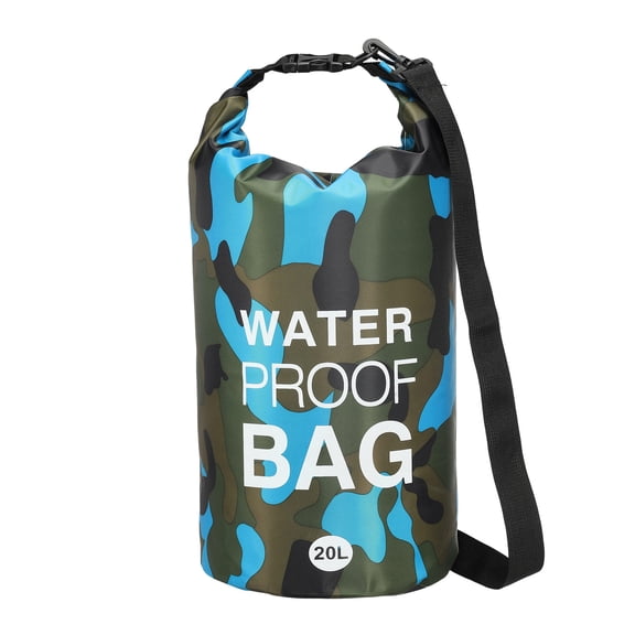 Uxcell Waterproof Dry Bag, 20L Water Proof Bags Lightweight Dry Storage Floating Backpack with Whistle (1 Pack, Sky Blue Camouflage)