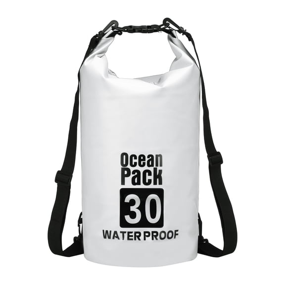 Uxcell Waterproof Dry Bag, Waterproof Bags with Whistle White 30L