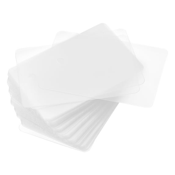 Uxcell Waterproof Eyelet Hole Plastic Shipping Tags,Outdoor Tags,40 x 60mm Clear 50pack