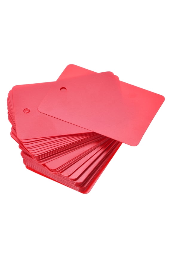 Waterproof Eyelet Hole Plastic Shipping Tags,Outdoor Tags,40 x 60mm Red 50pack