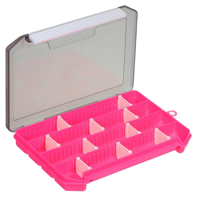 Uxcell Waterproof Fishing Lure Box, Fish Tackle Accessory Storage Container,  Pink 