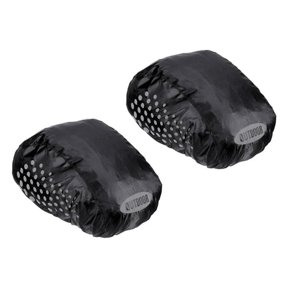 Uxcell Waterproof Helmet Cover Bike Helmet Protector Ride Gear with Reflective Strip Black 2 Pack