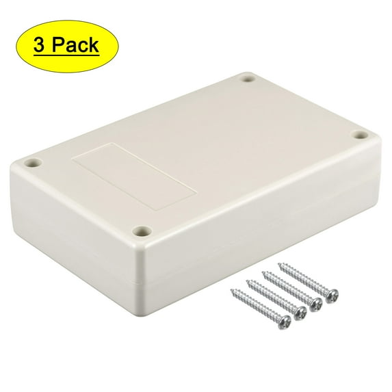 Uxcell Waterproof Junction Box 125x80x32mm ABS for Electrical Project Gray 3 Pack