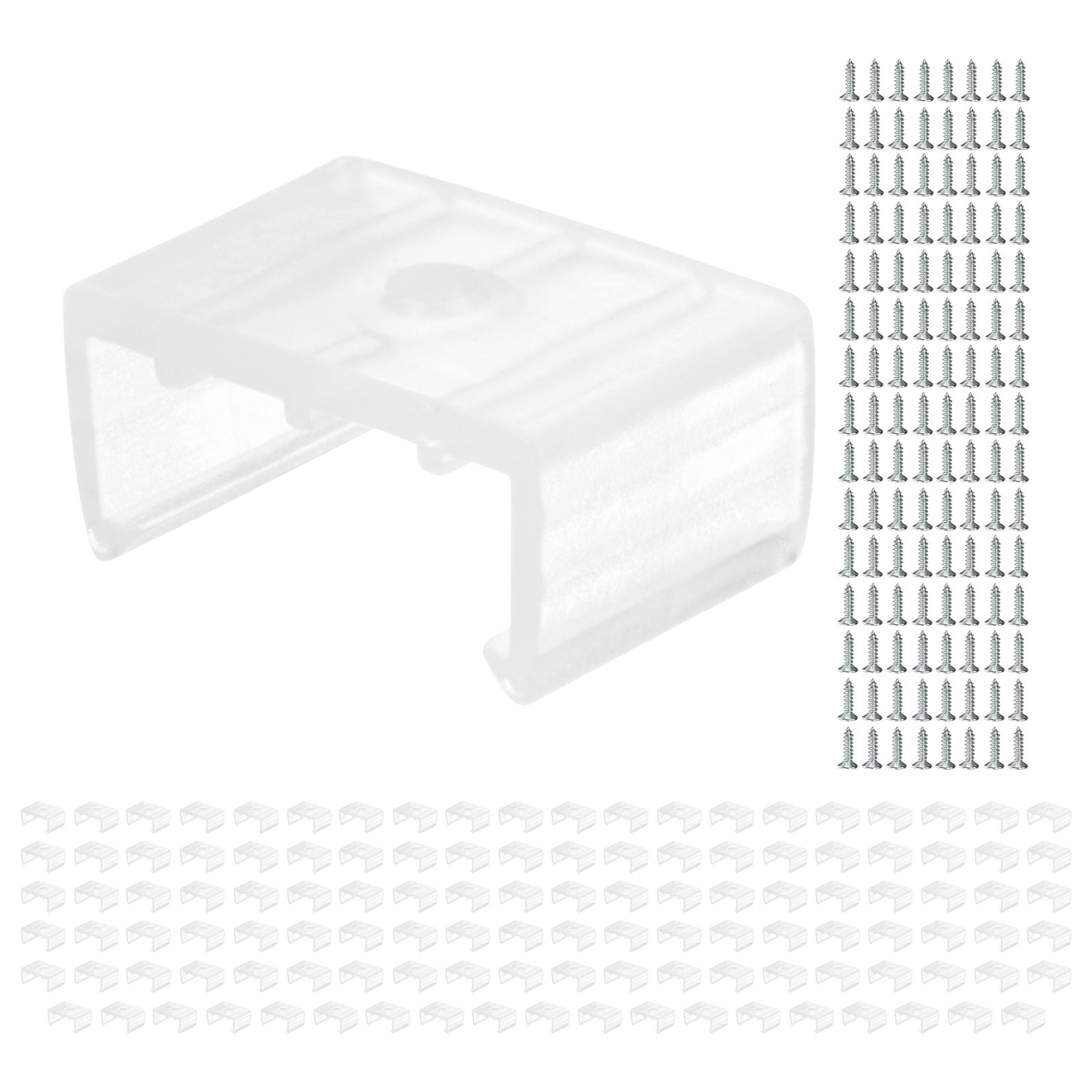 Uxcell Waterproof LED Strip Light Clips [120pcs] - Mounting Clips with ...