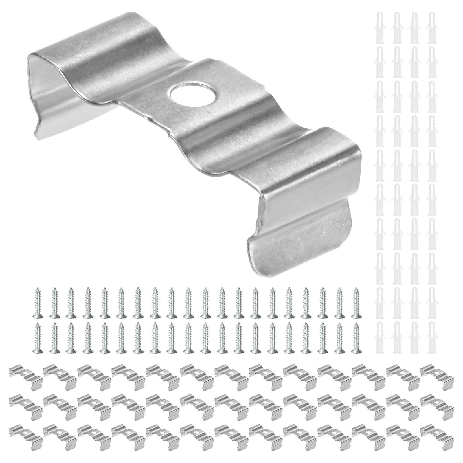 Uxcell Waterproof LED Strip Light Clips [40pcs] - Mounting Clips with ...