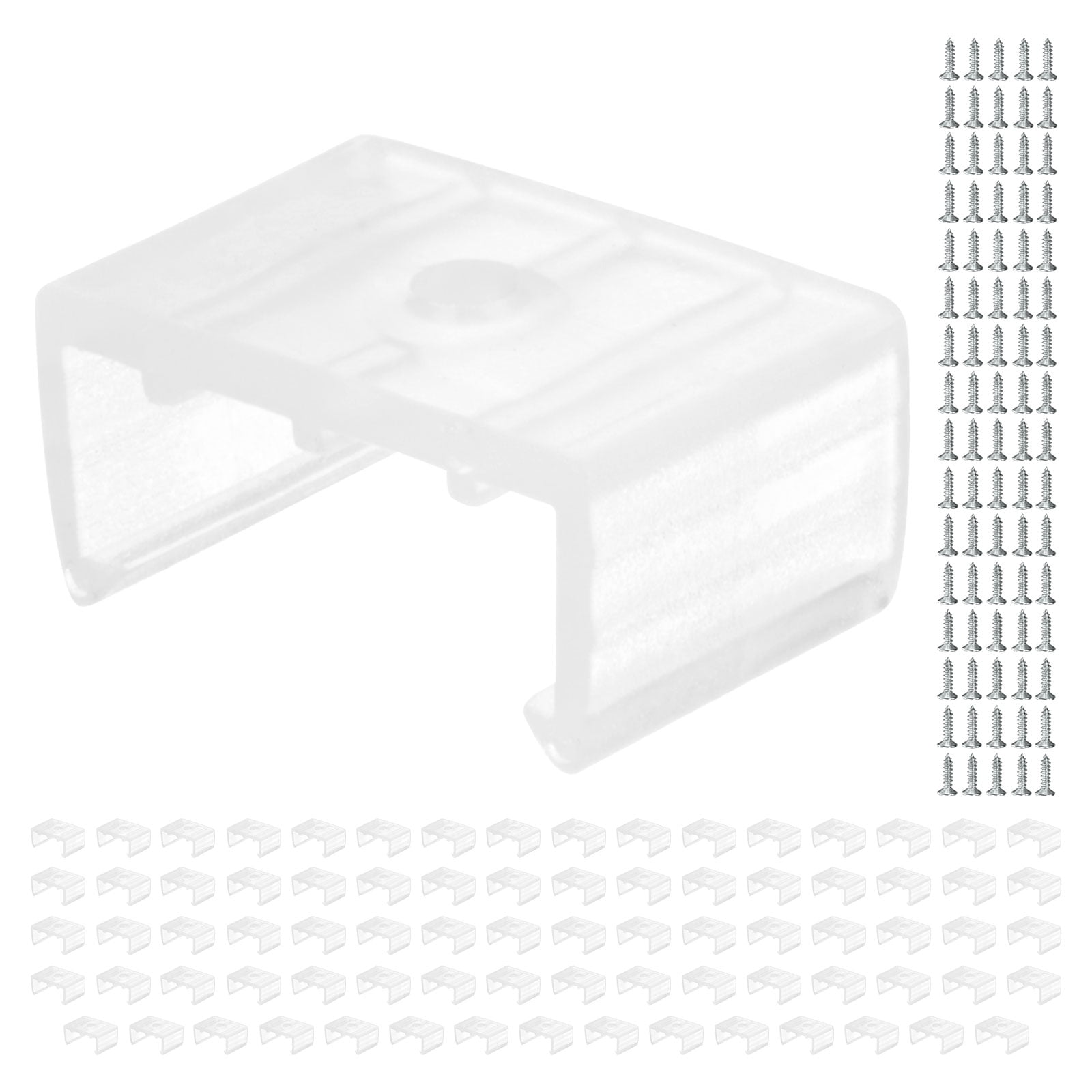 Uxcell Waterproof LED Strip Light Clips [80pcs] - Mounting Clips with ...