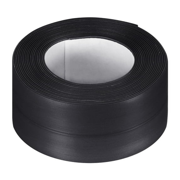 Uxcell Waterproof Seal Caulk Strip Tape Self Adhesive Sealing Tape for Kitchen Bathroom Black 1.5" 1Pc