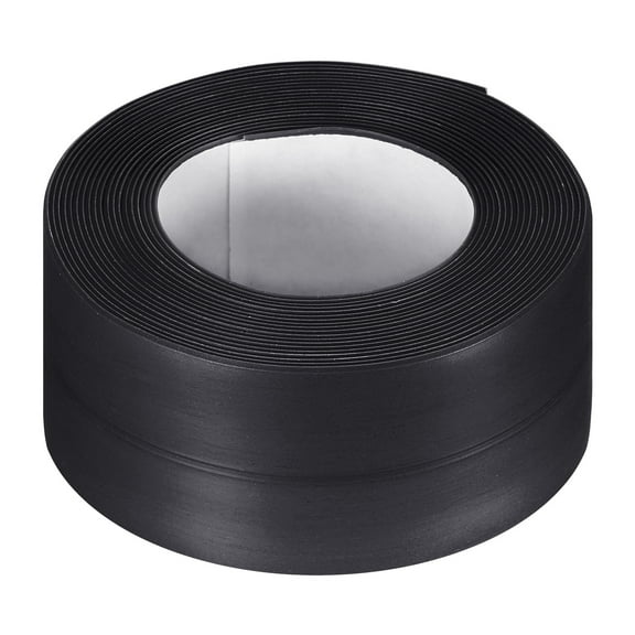 Uxcell Waterproof Seal Caulk Strip Tape Self Adhesive Sealing Tape for Kitchen Bathroom Black 1.5" 1Pc