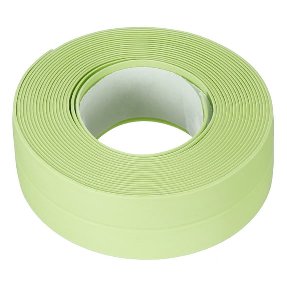 Uxcell Waterproof Seal Caulk Strip Tape Self Adhesive Sealing Tape for Kitchen Bathroom Green 0.87" 1Pc