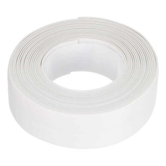 Uxcell Waterproof Seal Caulk Strip Tape Self Adhesive Sealing Tape for Kitchen Bathroom White 0.87" 1Pc