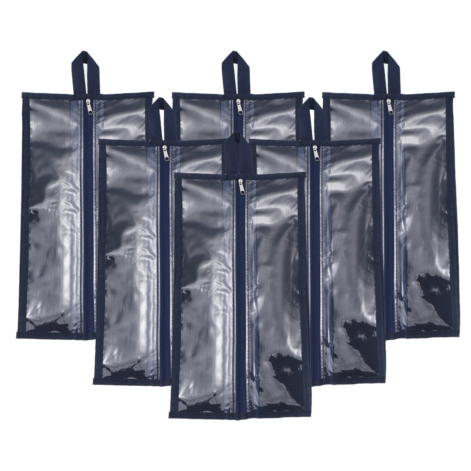 Uxcell Waterproof Shoes Bags Travel Storage Bag Portable Shoes Organizer, Navy Blue 6 Pack