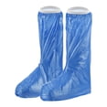 thumbnail image 1 of Uxcell Waterproof Shoes Cover Reusable Non Slip Rain High Top Overshoes with Zipper, Blue (S), 1 of 6