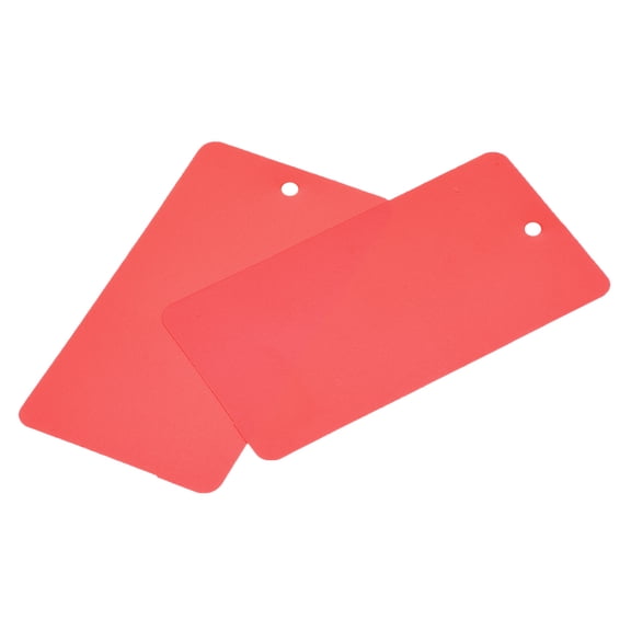 Uxcell 50pcs Waterproof Wires Plastic Shipping Tags Red 2 x 3.5"