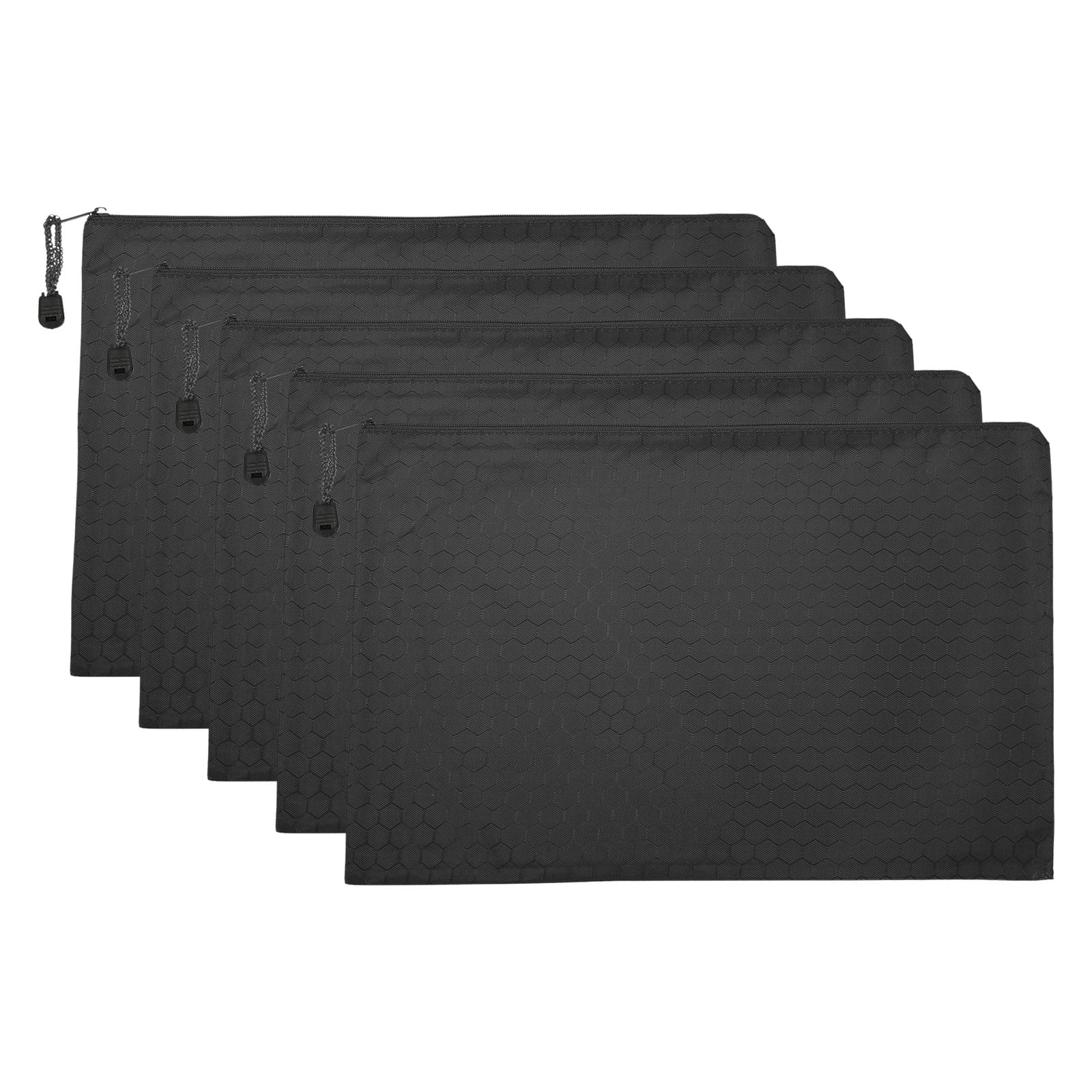 Uxcell Waterproof Zipper File Bags, A4 Document Holders for Office