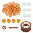 thumbnail image 1 of Uxcell Wax Seal Kit, 300 Pcs Wax Sealing Beads, Wooden Warmer, Melted Spoon, 10 Tealight Candles, Clear Yellow, 1 of 7