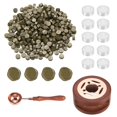 thumbnail image 1 of Uxcell Wax Seal Kit, 300 Pcs Wax Sealing Beads, Wooden Warmer, Melted Spoon, 10 Tealight Candles, Clear Yellow, 1 of 7