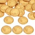 thumbnail image 1 of Uxcell Wax Seal Stickers Gold Tone, 50pcs Envelope Sealing Adhesive Backing Letter C, 1 of 6