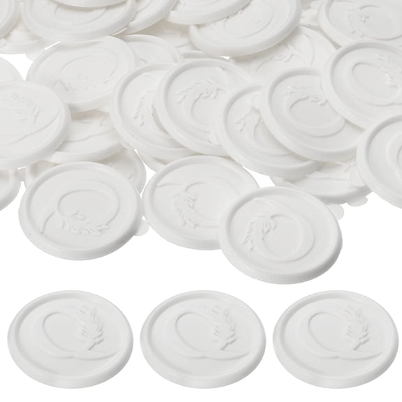 Uxcell Wax Seal Stickers White, 50pcs Envelope Sealing Adhesive Backing Letter Q