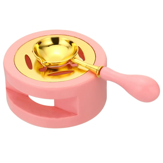 Uxcell Wax Seal Warmer with Melting Spoon for Wax Sealing Stamp Envelope, Pink