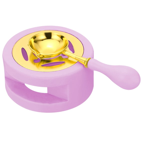Uxcell Wax Seal Warmer with Melting Spoon for Wax Sealing Stamp Envelope, Purple