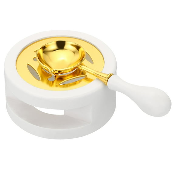 Uxcell Wax Seal Warmer with Melting Spoon for Wax Sealing Stamp Envelope, White