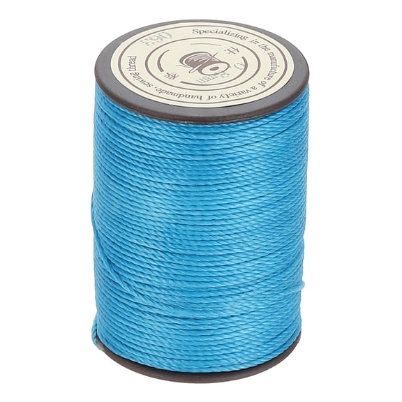 Uxcell Waxed Cord 0.8mm Blue Waxed Polyester Cord 54 Yards String Thread Macrame Beading Wax Cord