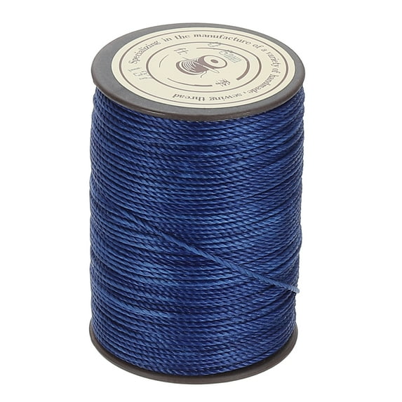 Uxcell Waxed Cord 0.8mm Dark Blue Waxed Polyester Cord 54 Yards String Thread Macrame Beading Wax Cord