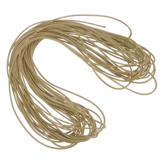 Uxcell Waxed Cord 1mm Waxed Polyester Cord 11 Yard Wax String for Bracelet Making,Necklaces, Beading,Jewelry Making and DIY Crafts(Khaki)