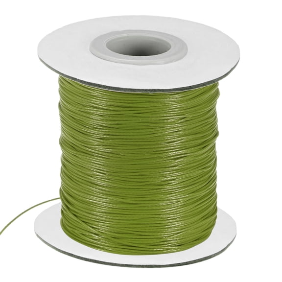 Uxcell Waxed Polyester Cord, 175 Yards 0.5mm Waxed Beading String for Jewelry Making/DIY Handmade Crafts [Grass Green]