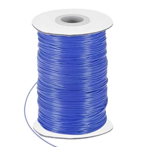 Uxcell Waxed Polyester Cord, 175 Yards 1mm Waxed Beading String for Jewelry Making/DIY Handmade Crafts [Sapphire Blue]