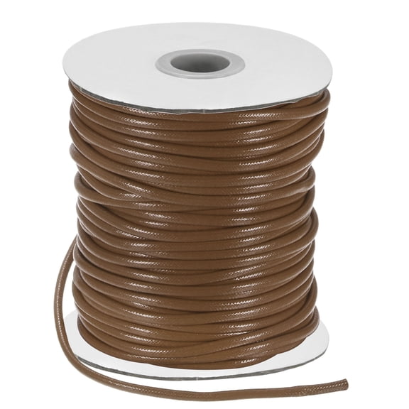 Uxcell Waxed Polyester Cord, 44 Yards 3mm Waxed Beading String for Jewelry Making/DIY Handmade Crafts [Red Coffee]