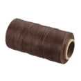 thumbnail image 1 of Uxcell Waxed Thread,197 Yard 1mm 210D Flat Wax Thread Polyester Waxed String for Leather Sewing Hand Weaving Book Binding Home Decoration,Deep Brown, 1 of 6