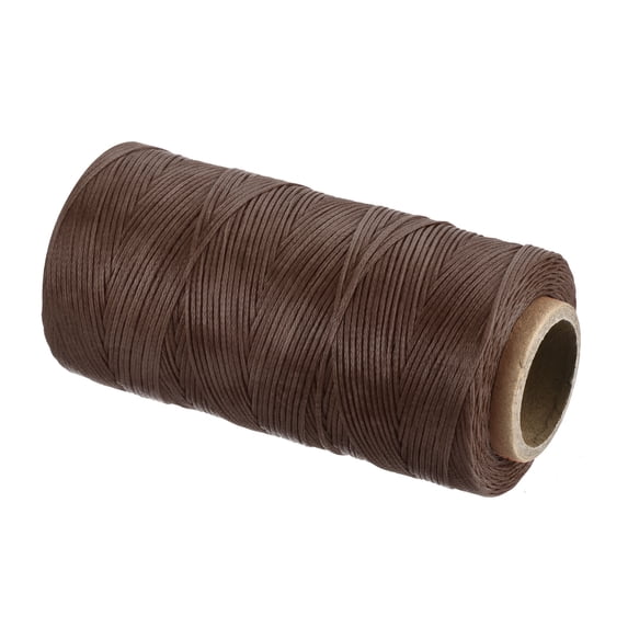 Uxcell Waxed Thread,197 Yard 1mm 210D Flat Wax Thread Polyester Waxed String for Leather Sewing Hand Weaving Book Binding Home Decoration,Deep Brown
