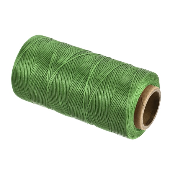 Uxcell Waxed Thread, 284 Yard 0.8mm 150D Flat Wax Thread Polyester Waxed String for Leather Sewing Hand Weaving Book Binding Home Decoration, Green