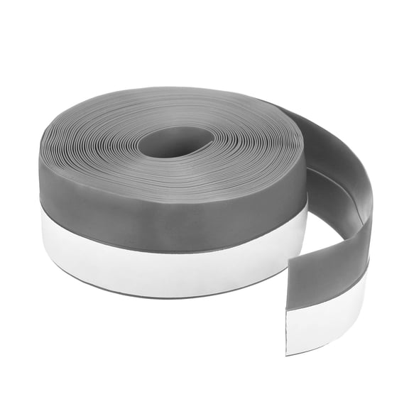 Uxcell Weather Stripping Door Seal 26.2ft x 35mm TPE Seal Strip for Door Draft Stopper Adhesive Tape Window House Shower Glass Gaps, Grey