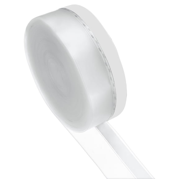 Uxcell Weather Stripping Door Seal Strip, 1.77 Inch(45mm) Silicone 49 FT Door Draft Stopper, Sealing Sticker Tape [Transparent]