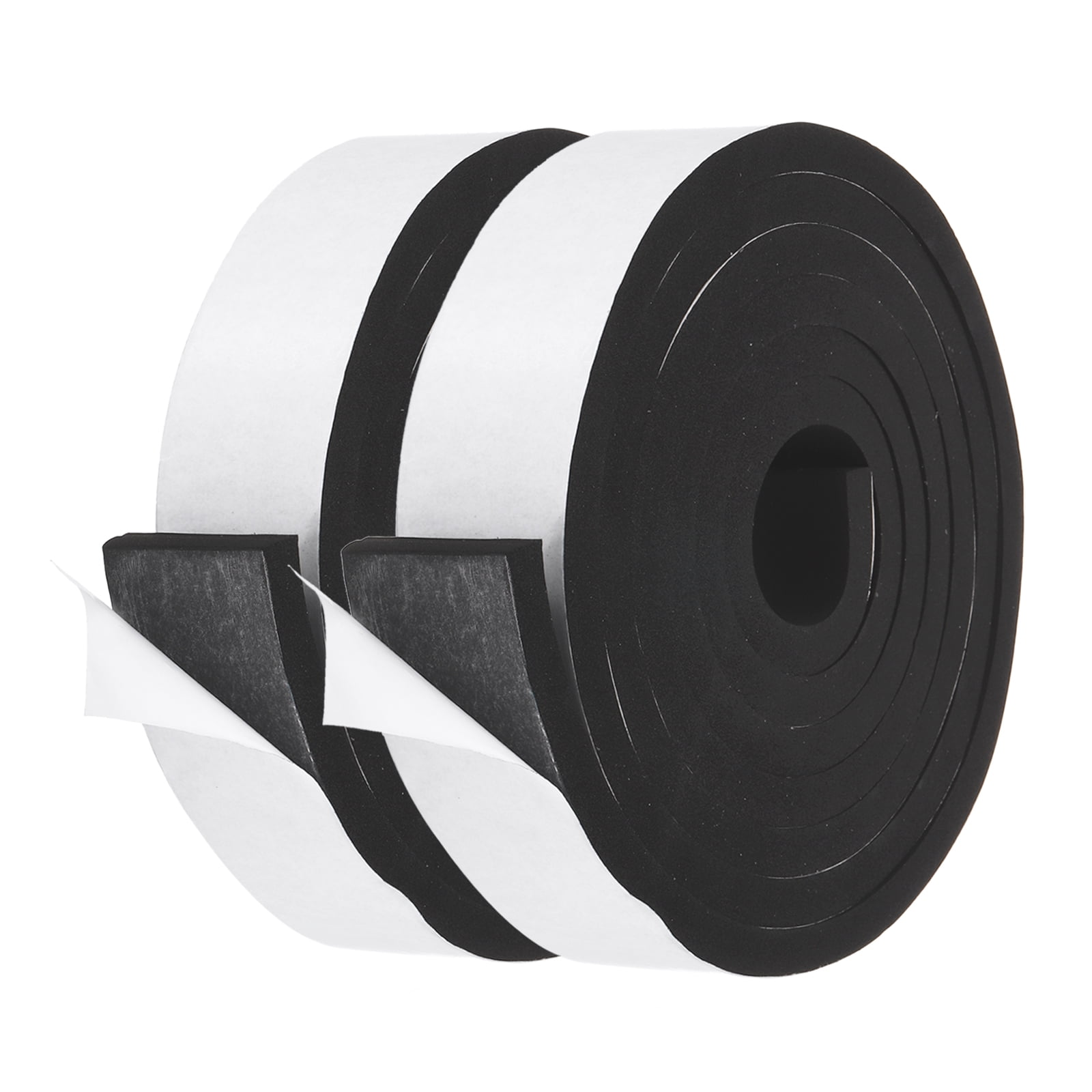 Weather Stripping Foam Tape - 1/2" X 1/2" X 10 Feet, Black Adhesive Seal For Door & Window, Sound & Light Proof