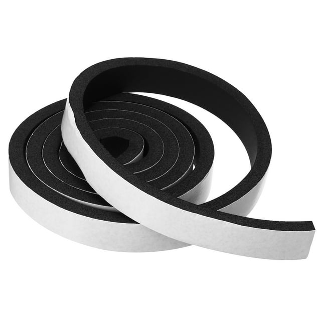Uxcell Weather Stripping for Doors, 1 Roll 1" W x 3/8" T Foam Seal Tape