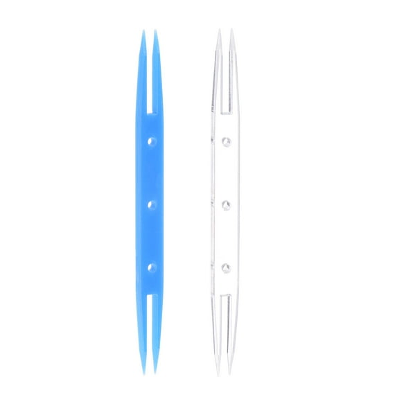 Uxcell Weaving Knitting Shuttle 85x6.8x2.8mm Plastic Shuttles, Sky Blue, Transparent 2 Pack